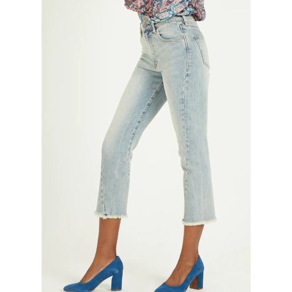Dear John 11" HIGH RISE RAW HEM FRANKIE STRAIGHT SAN DIEGO Size 25 NWT - Picture 2 of 6